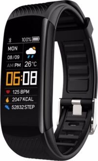 Denver Activity Tracker - Stappenteller Horloge met Hartslagmeter - Bloeddrukmeter - IP67 waterproof - Stappenteller - BFH17 - Zwart