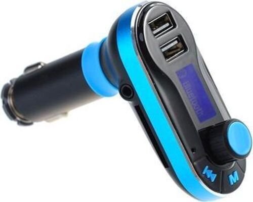 FM Transmitter Blauw USB SD AUX - FM