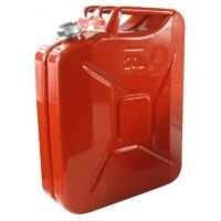 Jerrycan metaal 20L - Anti roest - Rood - Voor elke brandstof