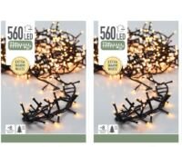 2x Kerstboomverlichting 11 Meter Warm wit - 560LED Voor binnen en buiten