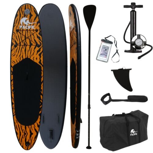 Pacific Special Edition Sup Board - Tijgerprint - GRATIS Waterproof telefoonhoesje - Extra Stevig - 305 cm - 7 Delig - Tot 100 kg - Opblaasbaar