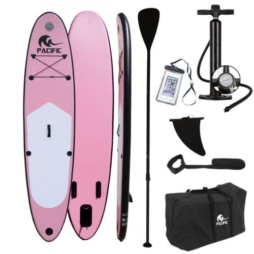 Pacific Special Edition Sup Board met GRATIS Waterproof telefoonhoesje  - Extra Stevig - 305 cm - 7 Delig - Roze  - Tot 100 kg - Opblaasbaar