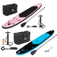 DUOSET! Pacific Sup Board Love Edition - voor Hem en Haar - Extra Stevig - 285 cm - 6 Delig - Roze/Blauw