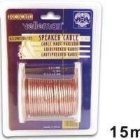 Velleman Luidsprekerkabel - transparant - 2 x 1.00mm² - 15m