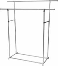 Perel - Metalen kledingrek - 2 stangen - 75kg draagkracht - 145x50x155cm