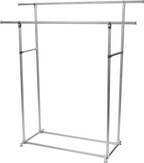 Perel - Metalen kledingrek - 2 stangen - 75kg draagkracht - 145x50x155cm