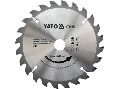 YATO Cirkelzaagblad Ø160 mm - 24T - binnendiameter 20 mm
