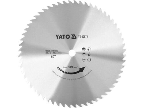 YATO Cirkelzaagblad Ø500 mm - 60T - binnendiameter 32 mm