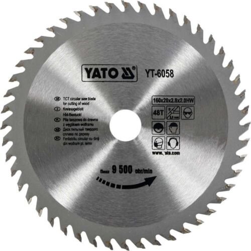 YATO Cirkelzaagblad Ø160 mm - 48 T - binnendiameter 20 mm