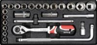 YATO Ratelsleutel set 1/2" en accessoires - 25 stuks