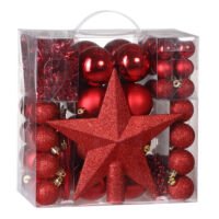 Casaria Kerstballen - Kerstboomversiering - Kerstboom decoratie -Rood 77 St.