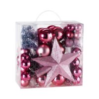 Casaria Kerstballen - Kerstboomversiering - Kerstboom decoratie -Roze 77 St.