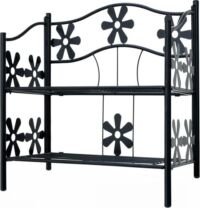 Casaria Metalen legplank - Mat zwart -  60x30x50cm