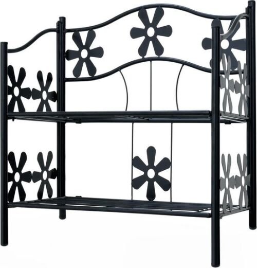 Casaria Metalen legplank - Mat zwart -  60x30x50cm
