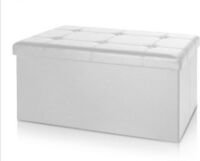 Casaria 2-in-1 Zitbank 80cm met opbergruimte Wit