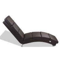 Casaria Relax Lounger London Donkerbruin kunstleder