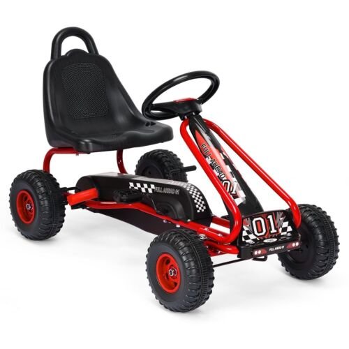 Coast Kart Go Pedaalwagen 30kg Pedaalvoertuig Met Handrem - 3-6 jaar - Rood