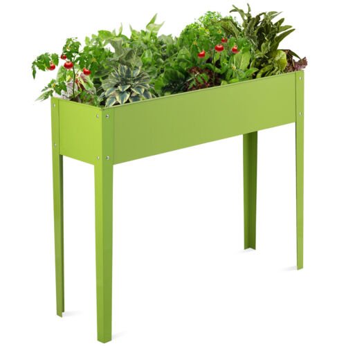 Coast Verhoogde Plantenbak Metalen Verhoogd Bed met Ruim Plantoppervlak Plantenbak met 2 Drainagegaten 100 x 30 x 80cm