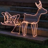 Nampook Kerstverlichting - Rendier met Slee - 60 x 28 x 77 cm