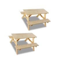 Spielzeuge Picknicktafel voor kinderen - 2 Stuks - 50x80x89 cm