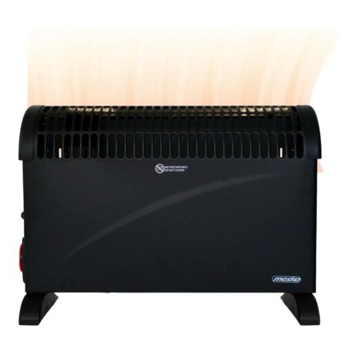 Mesko Elektrische Convector Kachel - Instelbare Thermostaat - 3 Warmtestanden - 2000W - Zwart