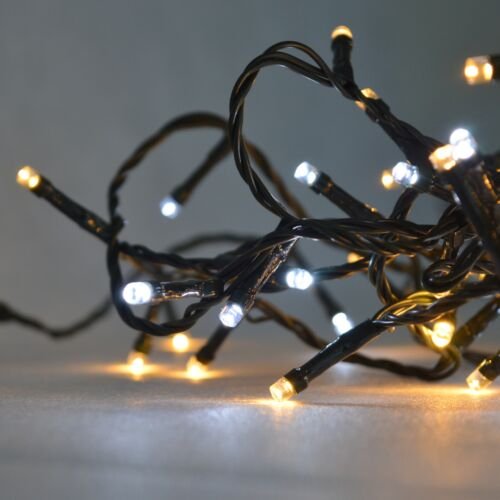 Duolight sfeerverlichting -  Wit en Warmwit - Groene Kabel - MET Lichteffect - 24 V - 8 M - 120 Leds