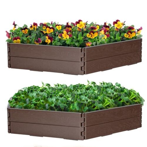 Coast Plantenbak voor Bloemen - Bruin - 120 x 120 cm