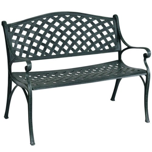 Coast Tuinbank Aluminium Bank met Armleuningen 103 x 55 x 82 cm Antiek Groen