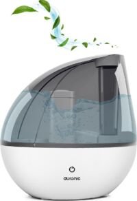 Auronic - Luchtbevochtiger met waterfilter - Geschikt voor Babykamer & Slaapkamer - Wit