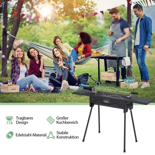 Coast Houtskool Grill Buiten Grill met Elektrische Frituur Vork Houtskool Grill Station voor BBQ 108 x 41 x 75 cm