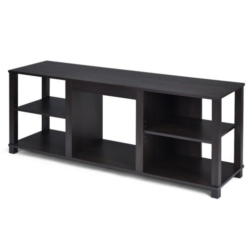 Coast 2 delig Haard TV Stand Multifunctioneel Houten TV Kabinet 150 x 40 x 58 cm Zwart