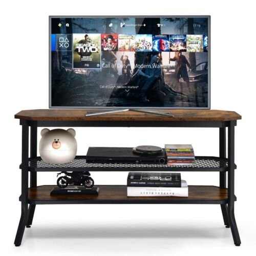 Coast 3 delig Industrieel Houten TV Stand met Stalen Frame - 100 x 40 x 55