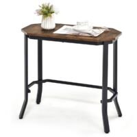 Coast Industriële Rustieke Houtnerf Sofa Bijzettafel - 64 x 32 x 61