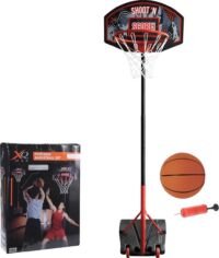 XQ Max  Basketbalset - Basketbalstandaard - Verstelbaar van 1.38 m tot  2.5 m - Zwart/Oranje