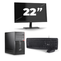 Fujitsu Esprimo P410 Micro Tower - Intel Core i7-3e Generatie - 8GB RAM - 240GB SSD - Windows 10 Home + 1x 22 inch Monitor