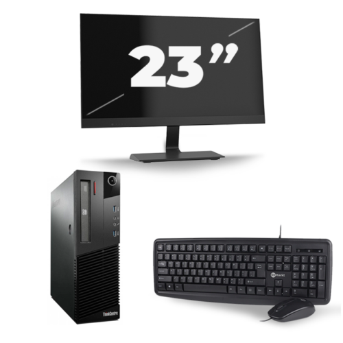 Lenovo ThinkCentre M83 SFF - Intel Core i3-4e Generatie - 8GB RAM - 240GB SSD - Windows 11 + 1x 23 inch Monitor