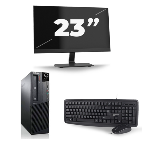 Lenovo ThinkCentre M91p SFF - Intel Core i5-2e Generatie - 8GB RAM - 240GB SSD - Windows 10 + 1x 23 inch Monitor