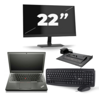 Lenovo ThinkPad X240 - Intel Core i5-4e Generatie - 12 inch - 8GB RAM - 240GB SSD - Windows 10 Home + 1x 22 inch Monitor