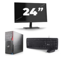 Fujitsu Celsius W410 Micro Tower - Intel Core i7-2e Generatie - 8GB RAM - 240GB SSD - Windows 10 + 1x 24 inch Monitor