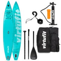 Virtufit Supboard Racer 381 - Turquoise - Inclusief accessoires en draagtas - Tweedekans