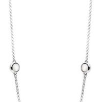 Casa Jewelry Collier Pom White - Zilver - 90 cm