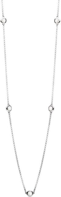 Casa Jewelry Collier Pom White - Zilver - 90 cm