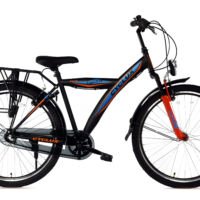 Cyclux Astro Jongensfiets 24 Inch N3 Zwart Oranje