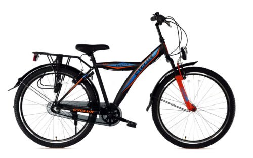 Cyclux Astro Jongensfiets 24 Inch N3 Zwart Oranje