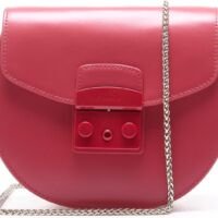 Furla - Metropolis Mini Crossbody Round - Ruby Rood - Vrouwen - Maat OS