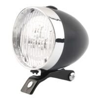 Koplamp Fiets Classic Zwart - Fietsverlichting - Classic - 3 Leds - Zwart