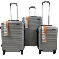 Libiao Kofferset 3 Delig - 85l & 50l & 30l - Zilver Grijs