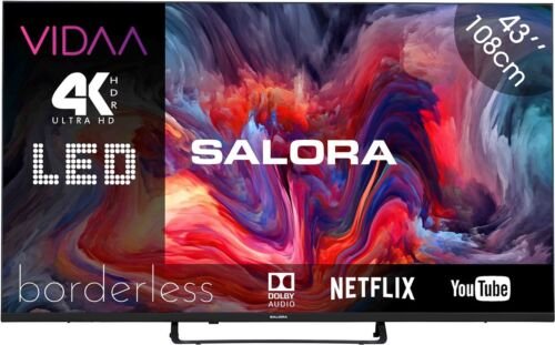 Salora FOD43UV - 43 Inch - Smart TV - 4K Ultra HD - 2023 - VIDAA - Smart 43 inch tv