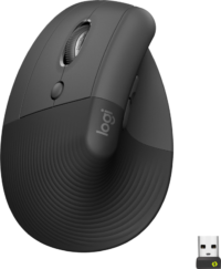 Logitech Lift Verticale Ergonomische Muis Linkshandig Zwart