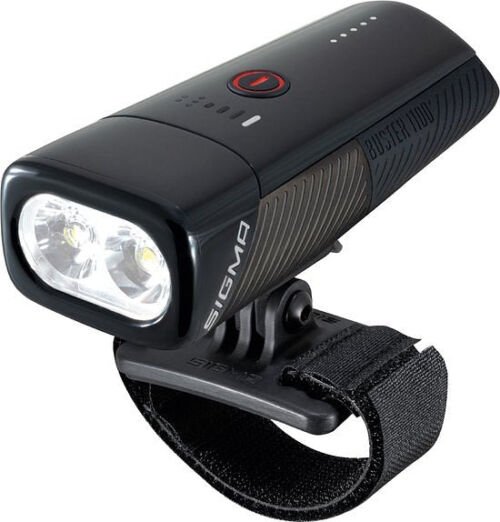 Sigma BUSTER 1100 HL USB LED Fiets Koplamp - 1100 Lumen - Met helmhouder - Li-ion accu - Oplaadbaar